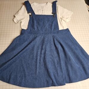 Blue Overall Dress
